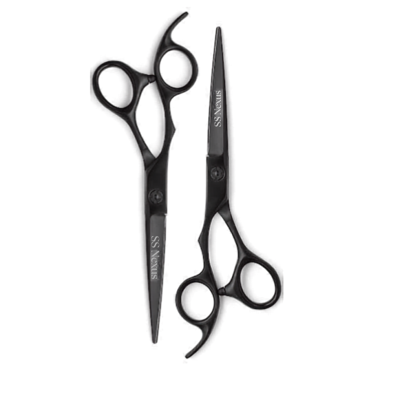 SS Nexus Left-Handed Matte Black Mountain Offset Professional Scissor DUO set